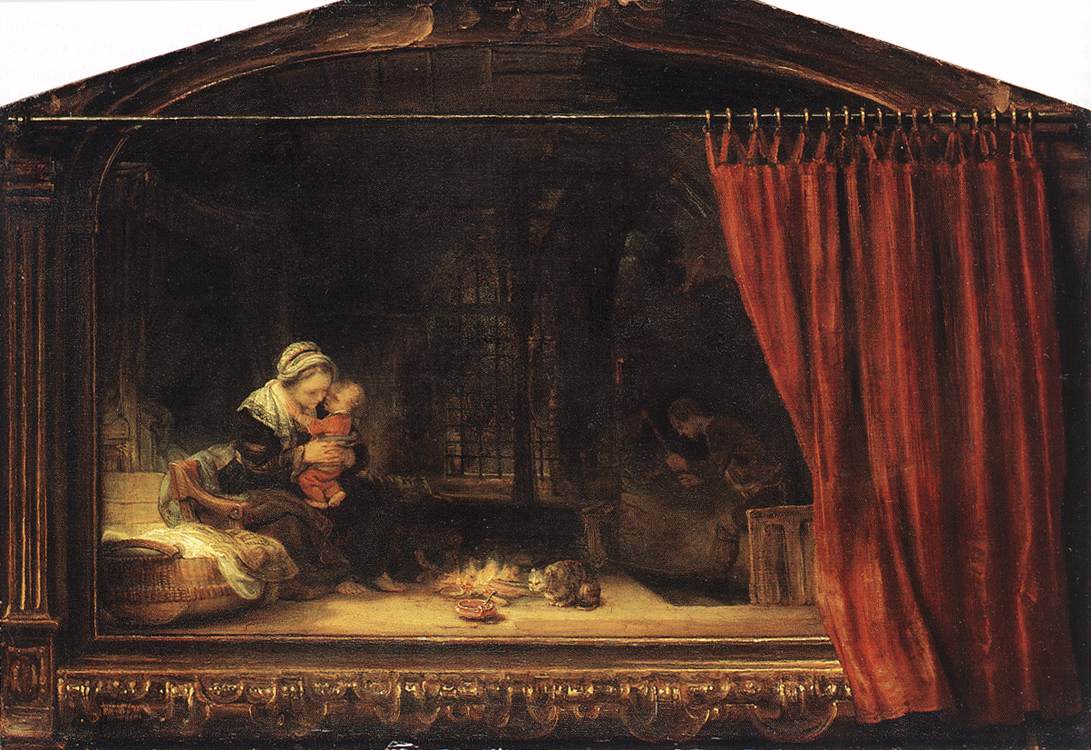 The Holy Family with a Curtain